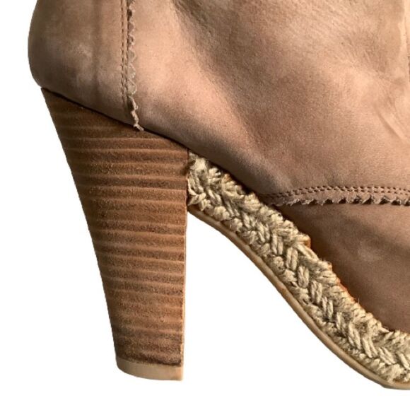 STUART WEITZMAN SUEDE LACE UP PEEP TOE HEELED SHOES/BOOTIES SIZE 38.5 - Picture 9 of 13